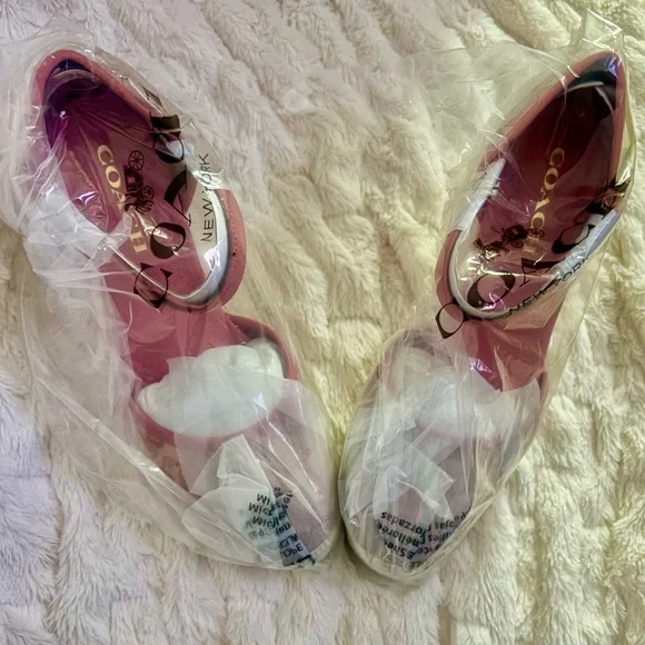 NEW Coach Raine Signature Jacquard Pink Espadrille Wedge Sandals Size 11M - Picture 8 of 16